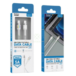 Cable Tipo-C a Tipo-C ISER SK1087 5A 1M Nuevo Cable Tipo-C a Tipo-C ISER SK1087 5A 1M Nuevo