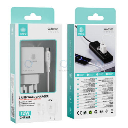 Cargador IKREA WA0385 PD 12W 2.4A Nuevo